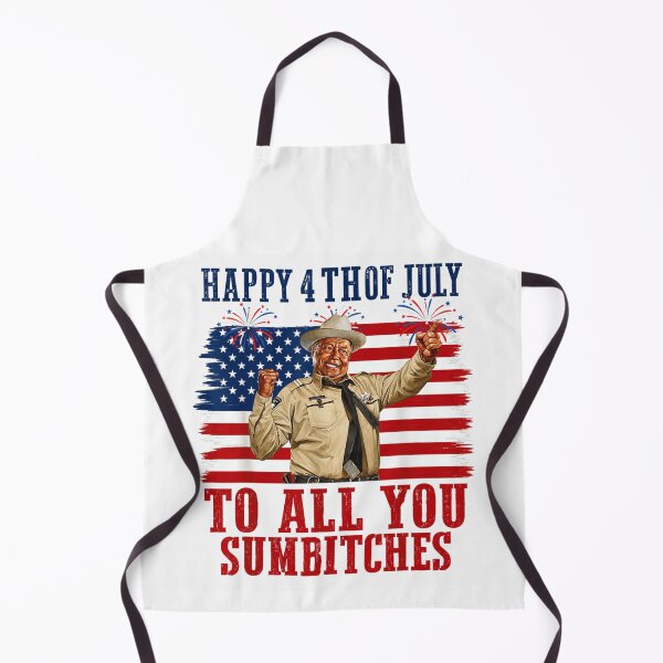 Item preview, Happy 4th Of July To All You Sumbitches Retro Sheriff Flag designed and sold by Serene woods.