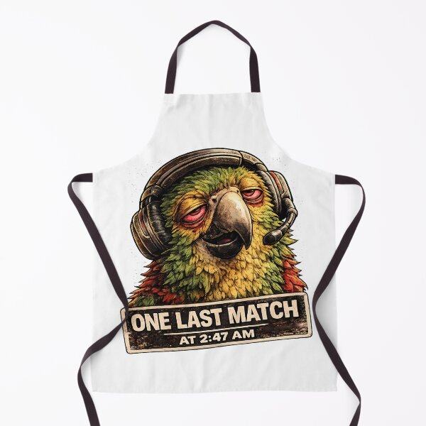 Item preview, One Last Match At 2:47 AM Funny Gamer Parrot Meme designed and sold by DryHumorPrints.