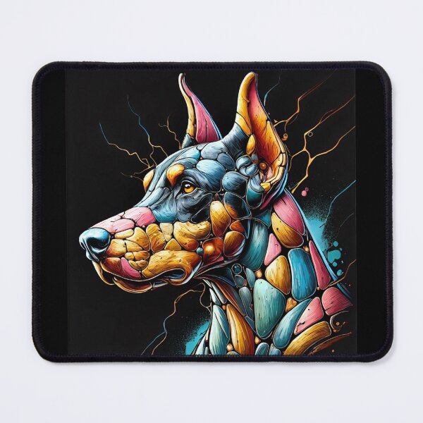Item preview, Kintsugi - Doberman in Kintsugi Style - Pride and Grace designed and sold by LegademaArt.