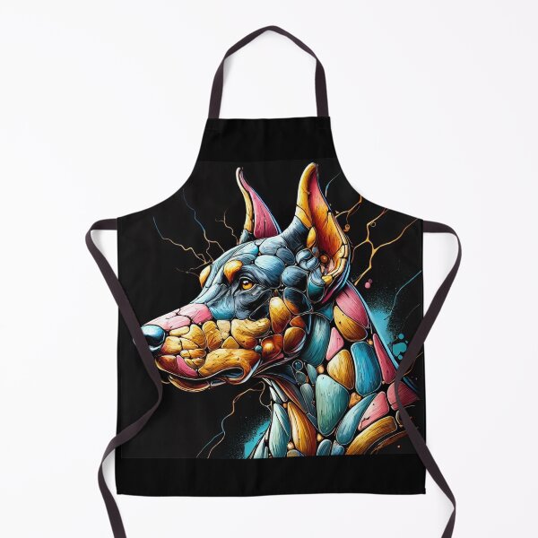 Item preview, Kintsugi - Doberman in Kintsugi Style - Pride and Grace designed and sold by LegademaArt.