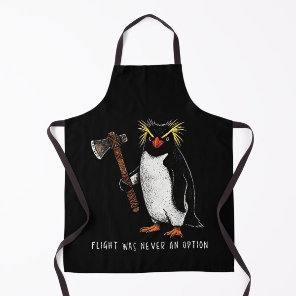 Item preview, Funny Rockhopper Penguin Holding Viking Axe Flight Was Never An Option Meme designed and sold by Taniyah Gomes.
