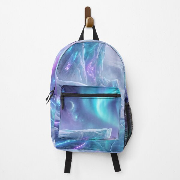 Item preview, Starlight Glacier Valley Neon Alien Fantasy Landscape designed and sold by Luminous Wilds.