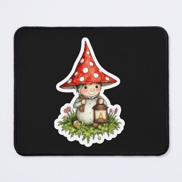 Item preview, Mushroom Forest Spirit Sticker | Cozy Cottagecore Woodland Creature designed and sold by AillustriaAK.