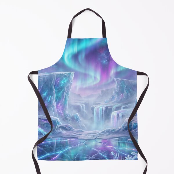 Item preview, Starlight Glacier Valley Neon Alien Fantasy Landscape designed and sold by Luminous Wilds.