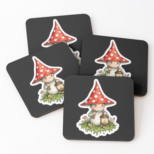 Item preview, Mushroom Forest Spirit Sticker | Cozy Cottagecore Woodland Creature designed and sold by AillustriaAK.