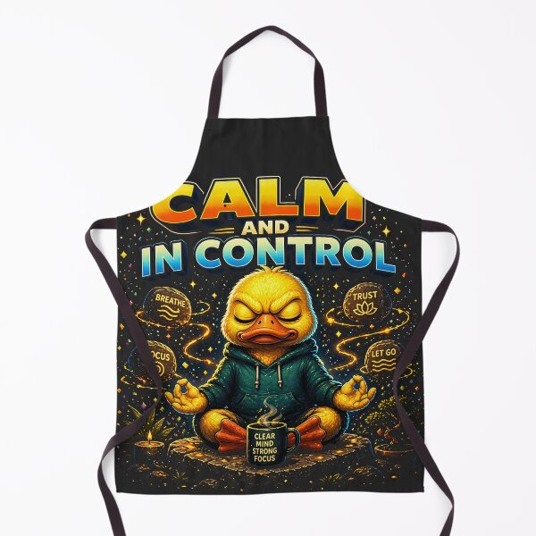Item preview, Calm and In Control Duck | Motivational Mindset Duck | Zen Duck Meditation T-Shirt | Positive Mental Health Gift | Self Growth Cute Duck Design designed and sold by FunkyVista.