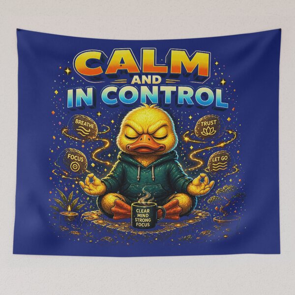 Item preview, Calm and In Control Duck | Motivational Mindset Duck | Zen Duck Meditation T-Shirt | Positive Mental Health Gift | Self Growth Cute Duck Design designed and sold by FunkyVista.