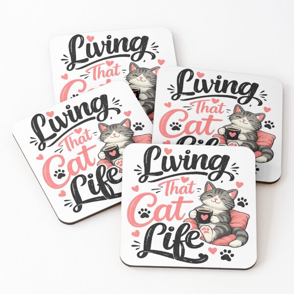 Item preview, Living the cozy cat life designed and sold by Side Quest Co..