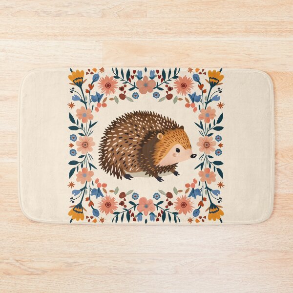 Item preview, Scandinavian Folk Art, Floral Hedgehog  designed and sold by xiao xuans.