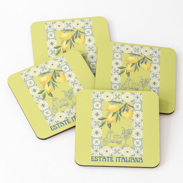 Item preview, Estate Italiana – Vintage Scooter & Lemons Design designed and sold by Glitteringworld.