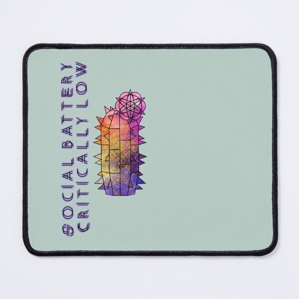 Item preview, Social Battery Critically Low Funny Introvert Cactus designed and sold by GraphicComet.
