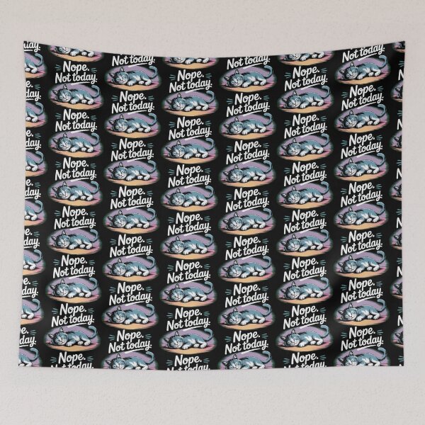 Item preview, Funny Lazy Cute Cat Sleeping designed and sold by McThingummy.
