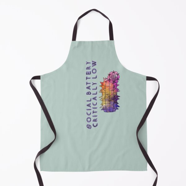 Item preview, Social Battery Critically Low Funny Introvert Cactus designed and sold by GraphicComet.