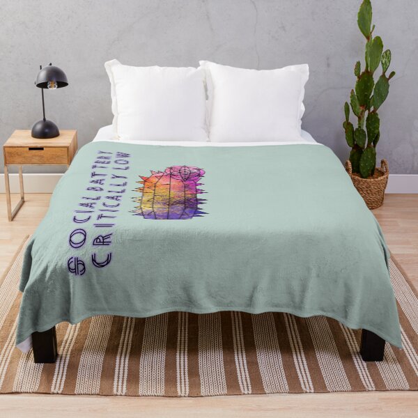 Item preview, Social Battery Critically Low Funny Introvert Cactus designed and sold by GraphicComet.