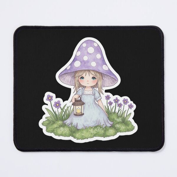 Item preview, Mushroom Forest Spirit Sticker | Cozy Cottagecore Woodland Creature designed and sold by AillustriaAK.
