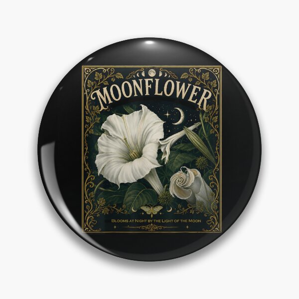 Item preview, Vintage Botanical Moonflower Illustration Blooms At Night By Light Of The Moon designed and sold by Taniyah Gomes.