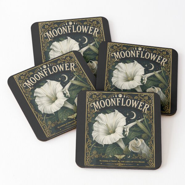 Item preview, Vintage Botanical Moonflower Illustration Blooms At Night By Light Of The Moon designed and sold by Taniyah Gomes.