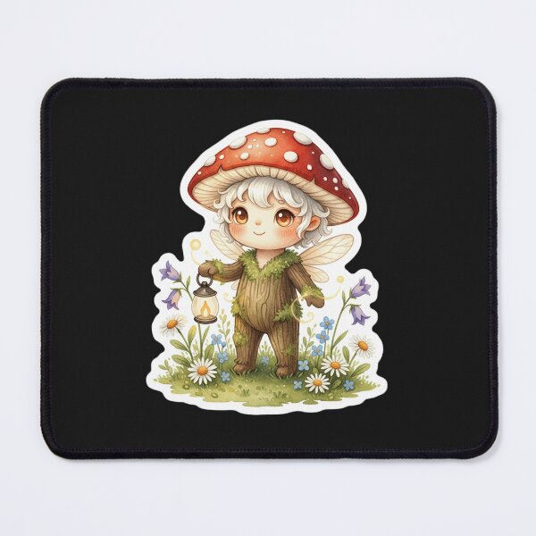 Item preview, Mushroom Forest Spirit Sticker | Cozy Cottagecore Woodland Creature designed and sold by AillustriaAK.