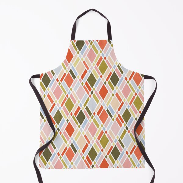 Item preview, Retro Argyle Pastel Geometric in Coral and Olive designed and sold by micklyn.