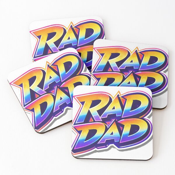 Item preview, Rad Dad Retro Neon Text Father's Day Design designed and sold by IntelliMindDesigns.
