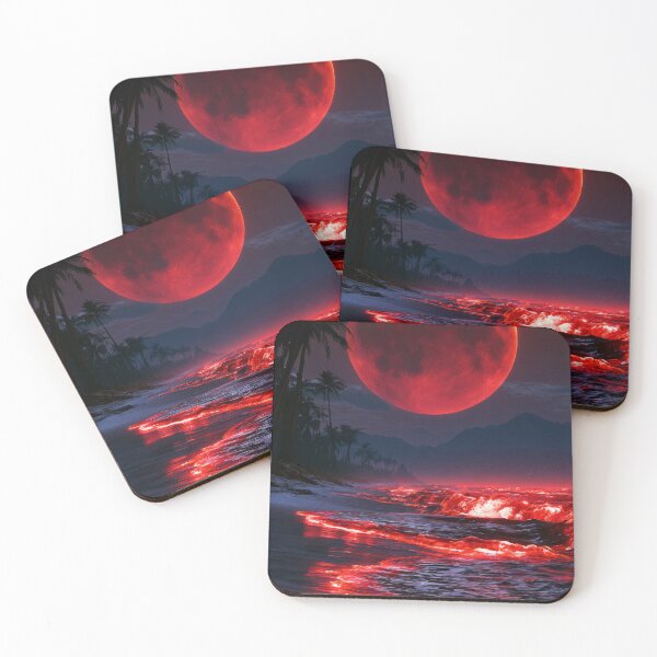 Item preview, Blood Moon Over Tropical Beach designed and sold by FrostyFrisby.