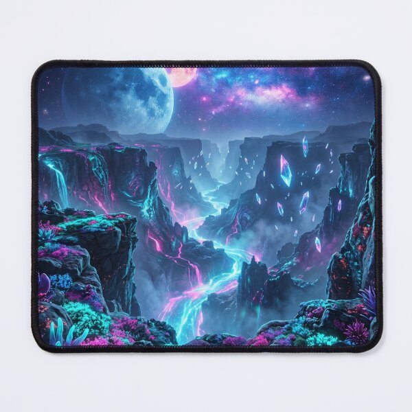 Item preview, Lumina Rift Bioluminescent Alien Canyon Landscape designed and sold by Luminous Wilds.