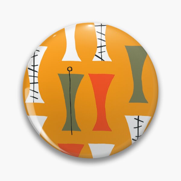 Item preview, Mid-Century Modern Orange And Olive Green Abstract Designs designed and sold by DEC02.