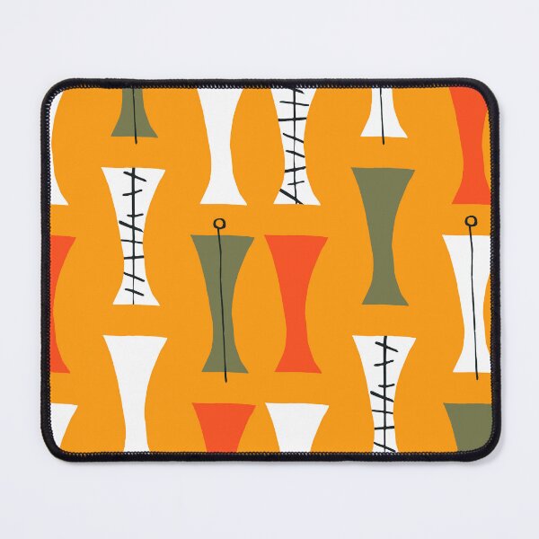 Item preview, Mid-Century Modern Orange And Olive Green Abstract Designs designed and sold by DEC02.