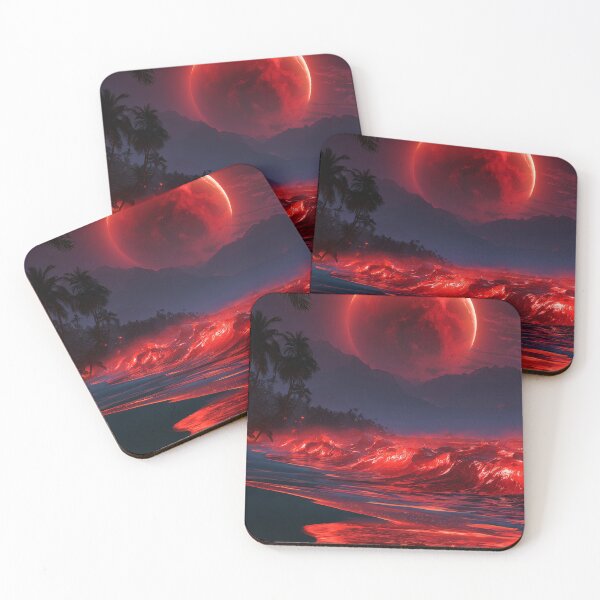 Item preview, Blood Moon Over Tropical Beach designed and sold by FrostyFrisby.
