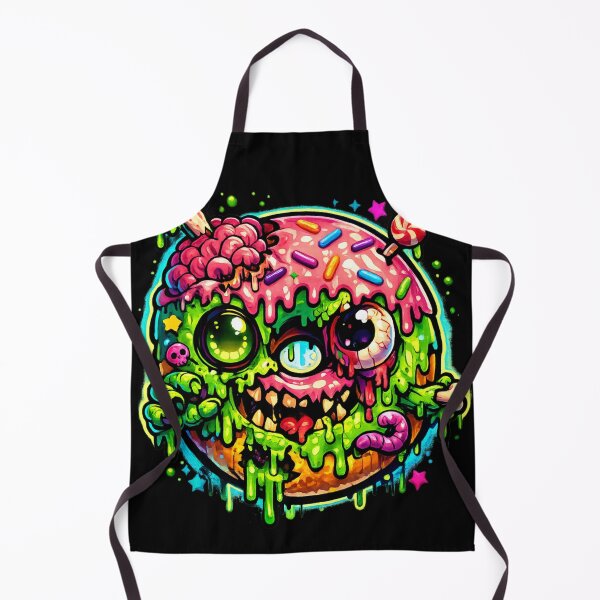 Item preview, Zombie Pink Iced Sprinkle Donut Kawaii Horror Pop Art designed and sold by redsharkuk.