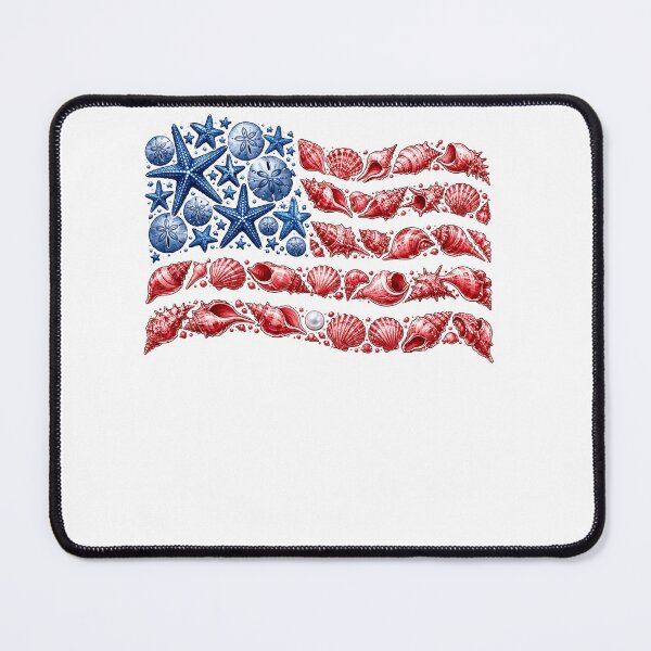 Item preview, Seashell USA Flag 4th of July for Men Women Kids Summer  designed and sold by clothesy7.