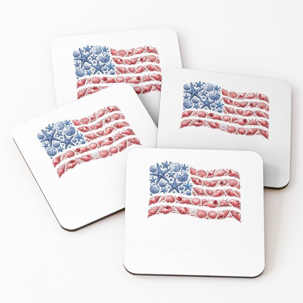 Item preview, Seashell USA Flag 4th of July for Men Women Kids Summer  designed and sold by clothesy7.
