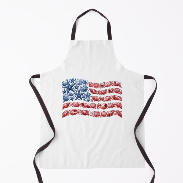 Item preview, Seashell USA Flag 4th of July for Men Women Kids Summer designed and sold by clothesy7.