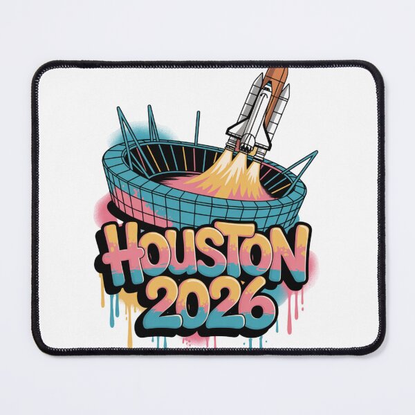 Item preview, Houston 2026 Space Shuttle Football T-Shirt V4 designed and sold by DarylWelsh2024.