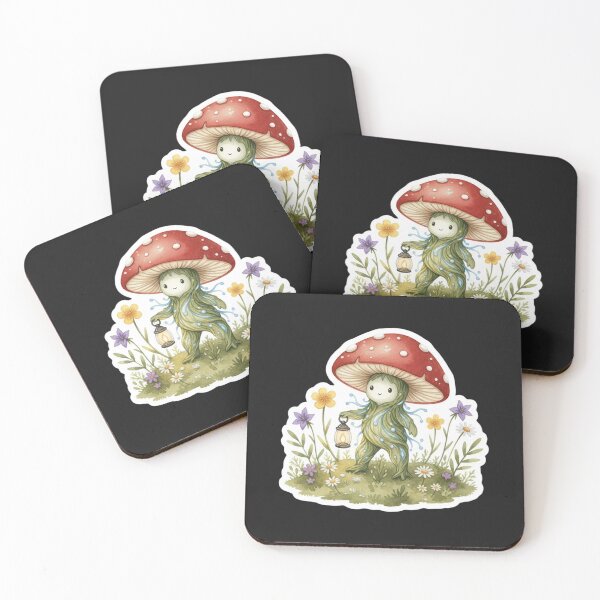 Item preview, Mushroom Forest Spirit Sticker | Cozy Cottagecore Woodland Creature designed and sold by AillustriaAK.