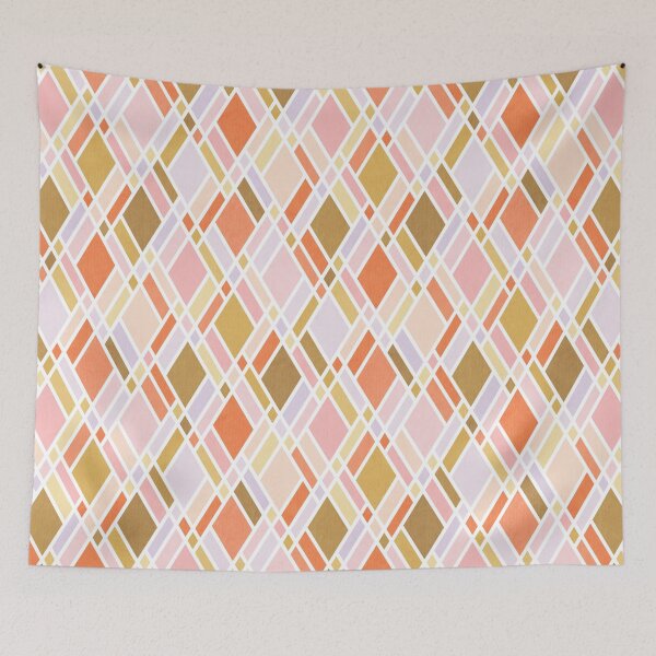 Item preview, Blush Coral Gold Harlequin Diamonds  designed and sold by micklyn.