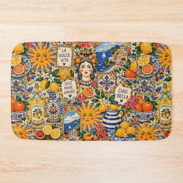 Item preview, Sun & Citrus Maximalist Pattern designed and sold by Aramdesing.