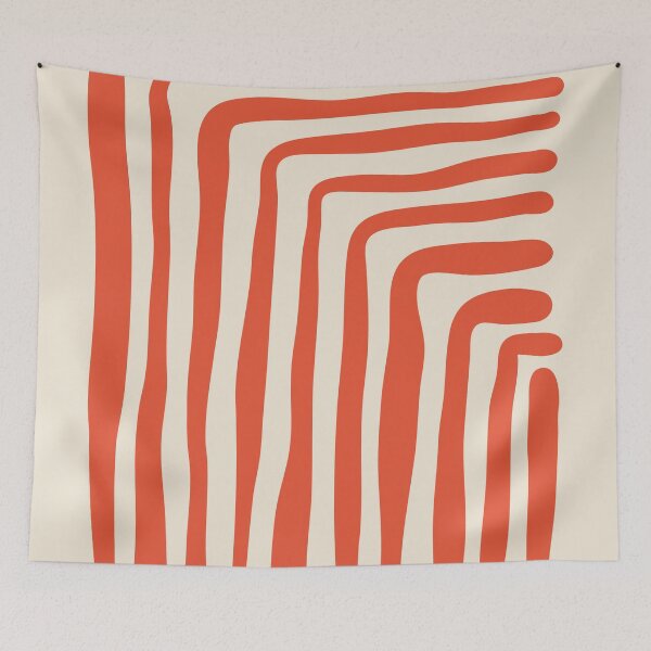 Item preview, Orange Minimalistic Abstract Line Art designed and sold by soheedesigns.