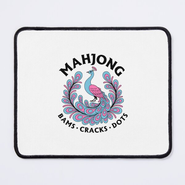 Item preview, Mahjong Bams Cracks Dots Peacock Floral Mahjong Lover designed and sold by designclub.