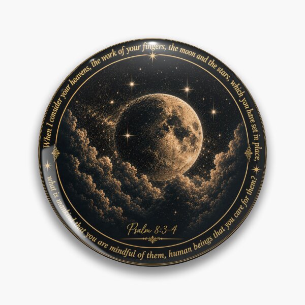 Item preview, Psalm 8 Moon And Stars Christian Faith Shirt designed and sold by TheLampClothing.