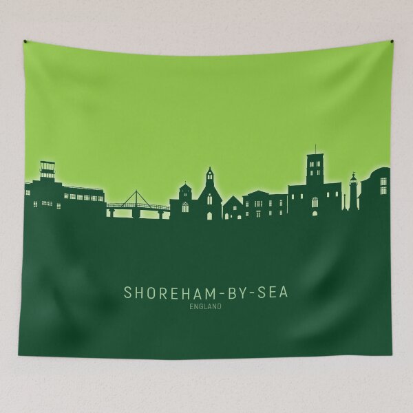 Item preview, Shoreham-by-Sea England Skyline designed and sold by ArtPrints.