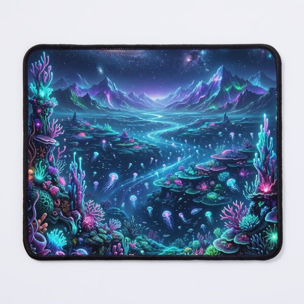 Item preview, Celestial Reef Bioluminescent Alien Ocean Landscape designed and sold by Luminous Wilds.
