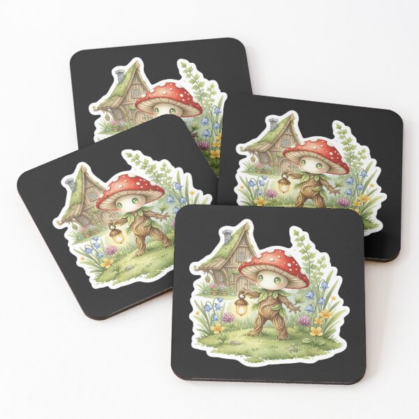 Item preview, Mushroom Forest Spirit Sticker | Cozy Cottagecore Woodland Creature designed and sold by AillustriaAK.