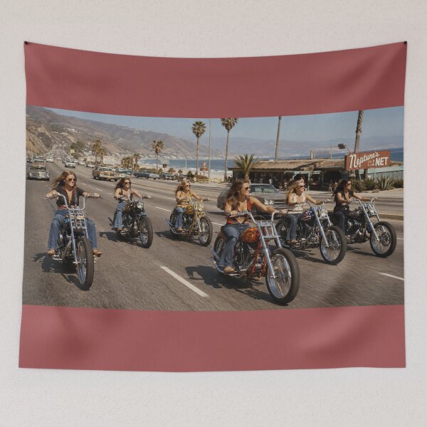 Item preview, Coastal Riders – Beautiful Female Biker Crew 1969 designed and sold by VERYOLDROAD BY AXTON BROWNING .
