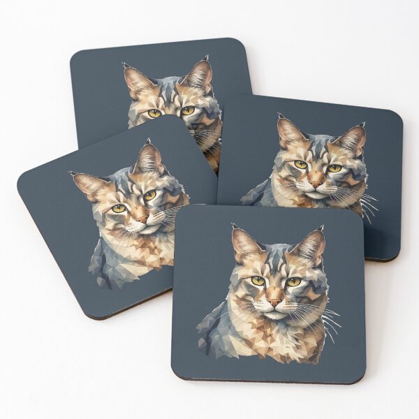 Item preview, Maine Coon Cat - Modern Animal Art designed and sold by Tklezardesigns.