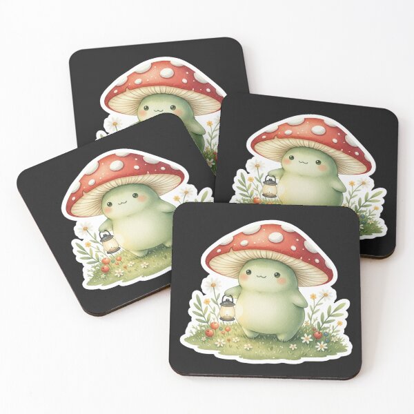 Item preview, Mushroom Forest Spirit Sticker | Cozy Cottagecore Woodland Creature designed and sold by AillustriaAK.