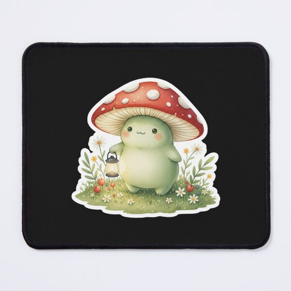 Item preview, Mushroom Forest Spirit Sticker | Cozy Cottagecore Woodland Creature designed and sold by AillustriaAK.