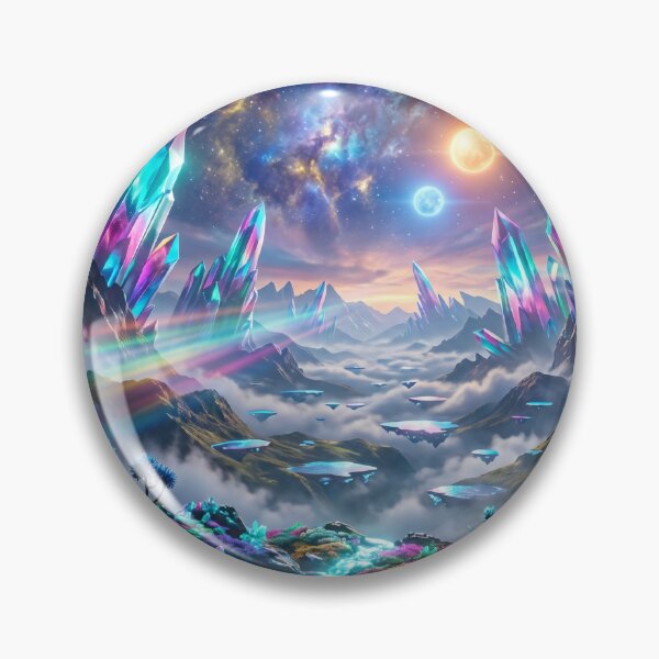 Item preview, Prismspire Highlands Neon Alien Fantasy Landscape designed and sold by Luminous Wilds.