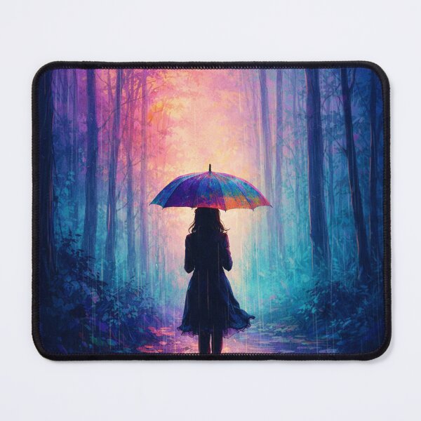 Item preview, Blue Purple Rainy Forest Umbrella Art Print designed and sold by Joey Santiago.