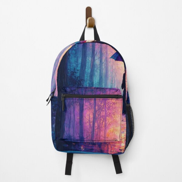 Item preview, Blue Purple Rainy Forest Umbrella Art Print designed and sold by Joey Santiago.